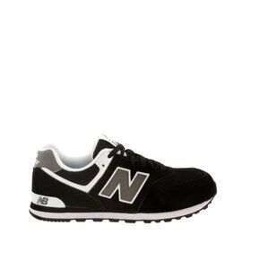 New Balance kids 574 V1 Classic Lace-Up Sneaker color- black